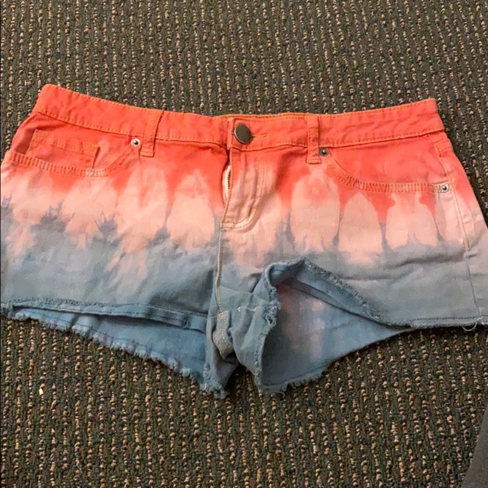 Tie dye  jean shorts